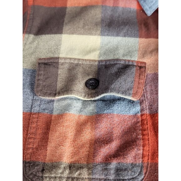 L.L. Bean Fleece Lined Traditional Plaid Shacket Men Sz L Button Down Winterwear - Picture 5 of 8